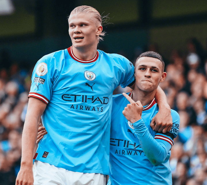 哈兰德进球庆祝动作